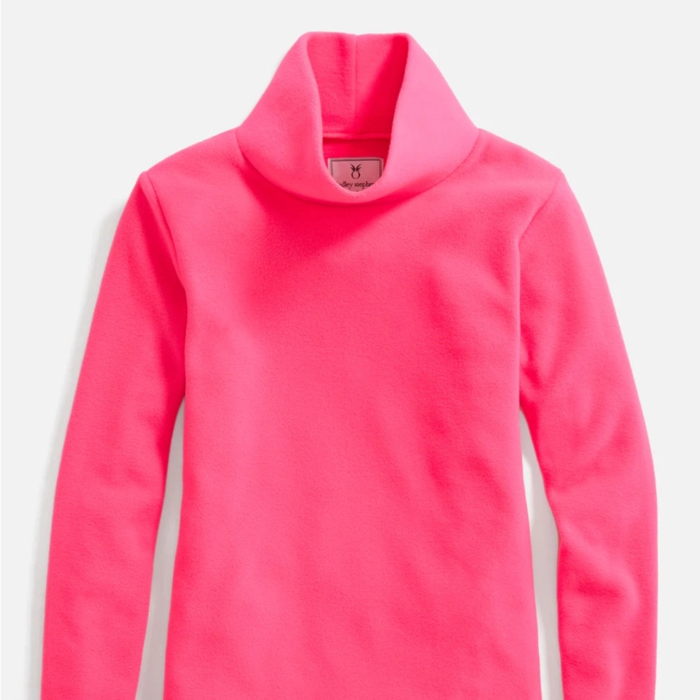 Dudley Stephens Greenpoint Turtleneck in Vello Fleece (Neon Pink) XS- NWT